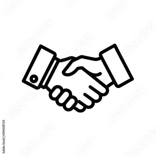 Professional Handshake Illustration Representing Business Agreement and Partnership