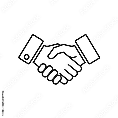 Professional Handshake Illustration Symbolizing Agreement and Partnership