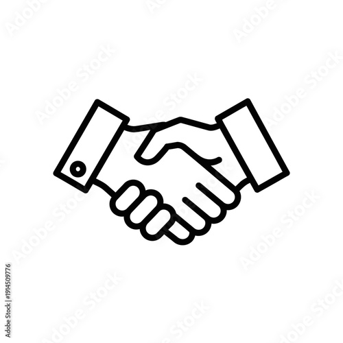 Professional Handshake Symbol Representing Agreement and Collaboration in Business Context