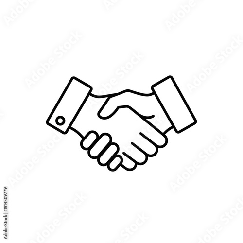 Professional Handshake Symbol Representing Agreement and Collaboration Concept