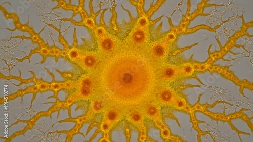 Microscopic View of a Neuron Cell with Dendrites and Axon.