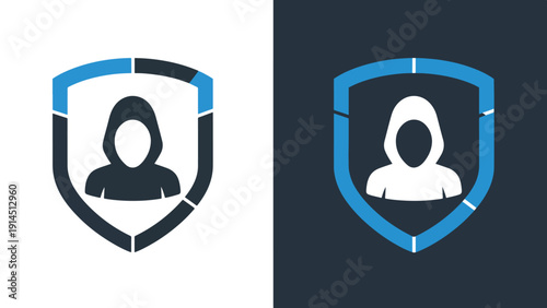 Security and protection icon set - Blue icon set - Modern style icon - Vector icon set - Glyph and solid icon set - Icon vector - Flat Design Icon - Stock illustration