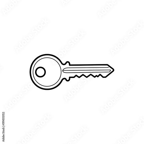 Simple Key Illustration for Security and Access Control Concepts
