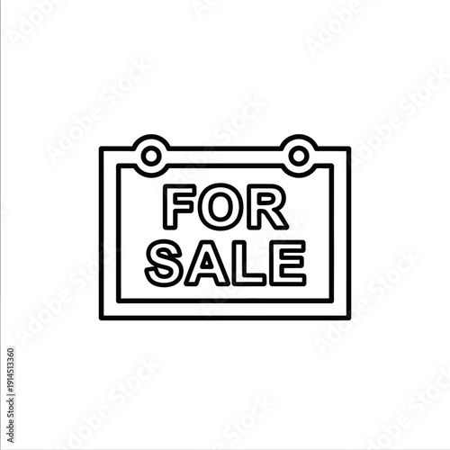 Simple Modern For Sale Signboard for Commercial Advertising