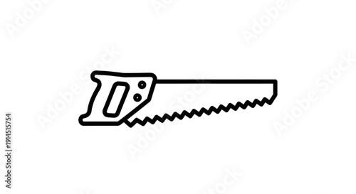 Close-up of Handsaw and Cutting Tool for Precision Woodwork