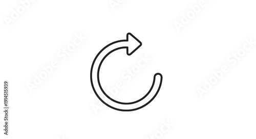 Close-up of Reusable Circular Arrow Icon Representing Sustainability Concept