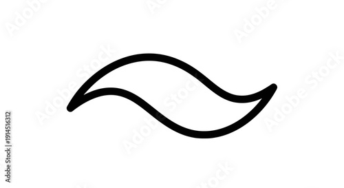 Minimalist Line Drawing of a Leaf for Nature and Environment Design