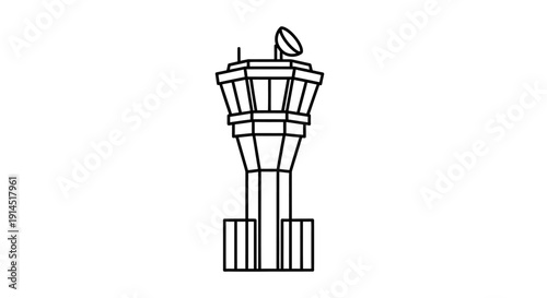 Air traffic control tower structure.