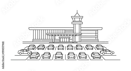 Cars parked in a parking lot.