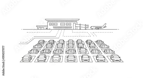 Cars parked in a parking lot.