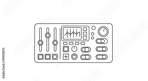 Professional Music Mixer Console with Audio Control Panel for Sound Engineering