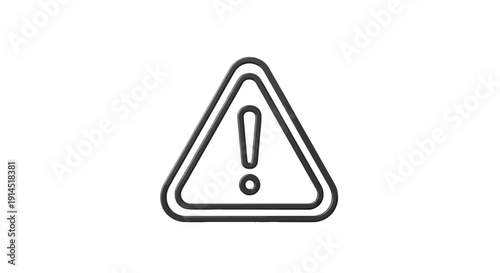 Warning Sign Icon for Caution or Alert in Safety or Hazard Contexts