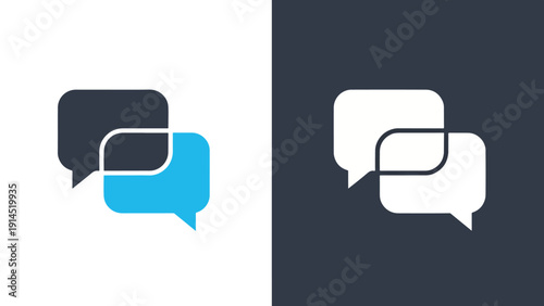 Communication vector icon set - Blue icon set - Modern style icon - Vector icon set - Glyph and solid icon set - Icon vector - Flat Design Icon - Stock illustration