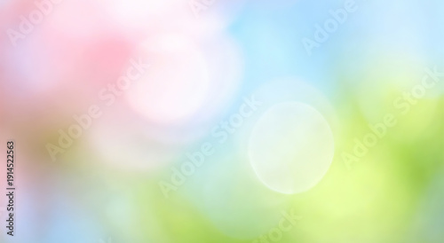 Soft-focus background with blurred pastel colors and bokeh light effects