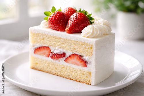 Tapety artystyczne いちごショートケーキの断面が美しいパティスリースタイル