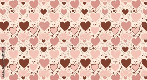 Heart Pattern Background for Valentines Day Celebration.