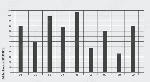 Business Data Bar Chart Graph Analytics Vector Illustration