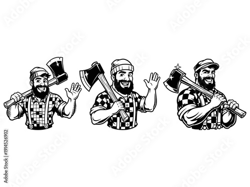 Lamberjack mascot vector