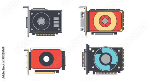 GPU Line art vector creative color design