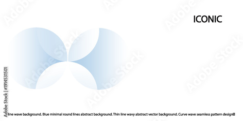 line wave background. Blue minimal round lines abstract background. Thin line wavy abstract vector background. Curve wave seamless pattern design