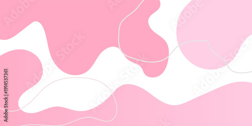 Minimalist hand drawn fluid organic shapes abstract background with wavy lines. pink pastel colors. fluid background. pink background.