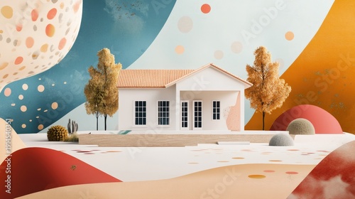 Dream House in an Abstract Landscape