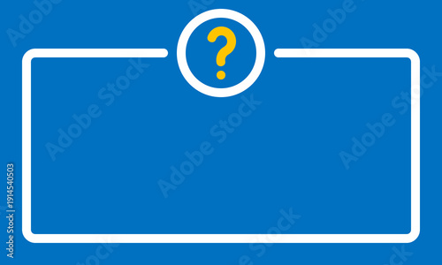 blank did you know or fun fact message template, round icon with question mark, attention notice frame