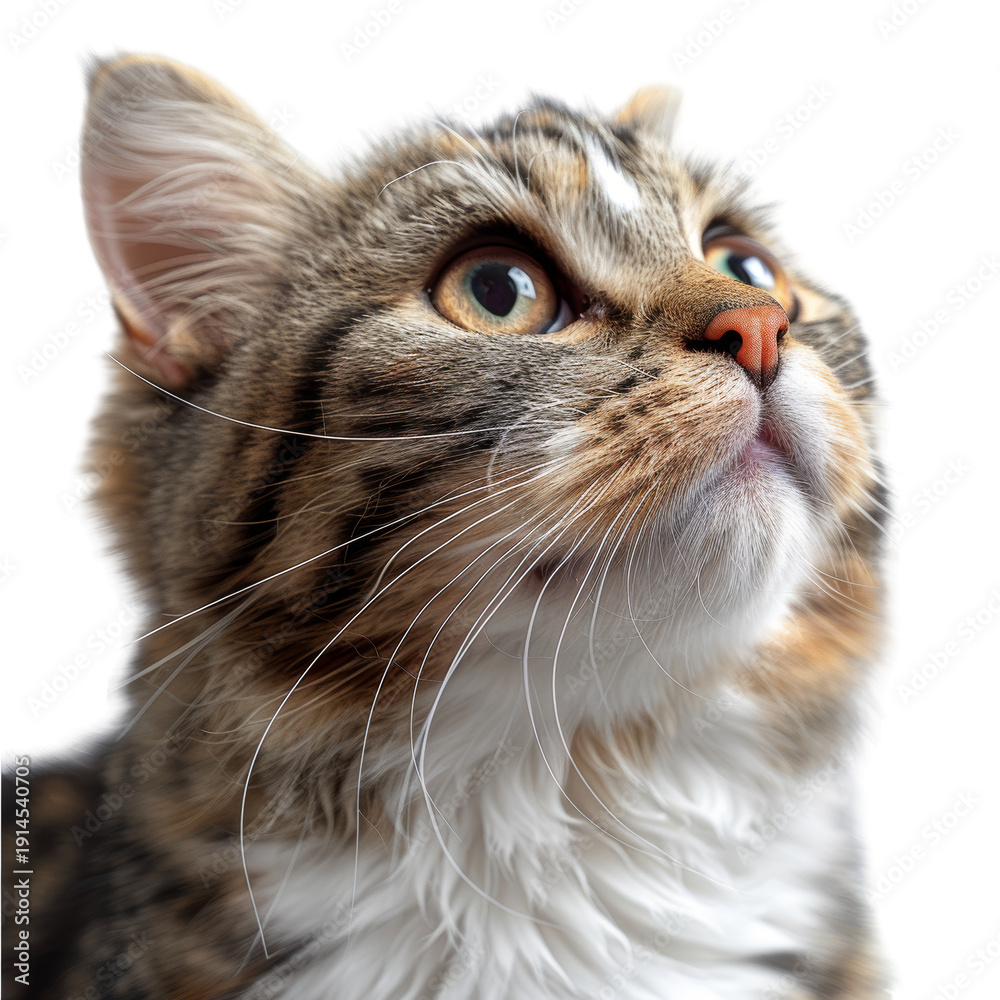 custom made wallpaper toronto digitalDomestic Cat Portrait Looking Upwards.