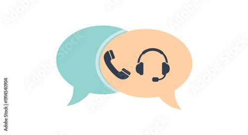 Hotline Line art soft tone color vector