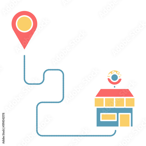 Restaurant Delivery Service Illustration Pack, Online Food Ordering Vector Icons