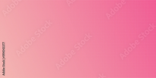 Pink orange polka dots gradient halftone background. Pop art cartoon dot texture with comic graphic design, Horizontal abstract pattern wall for cover digital technology.