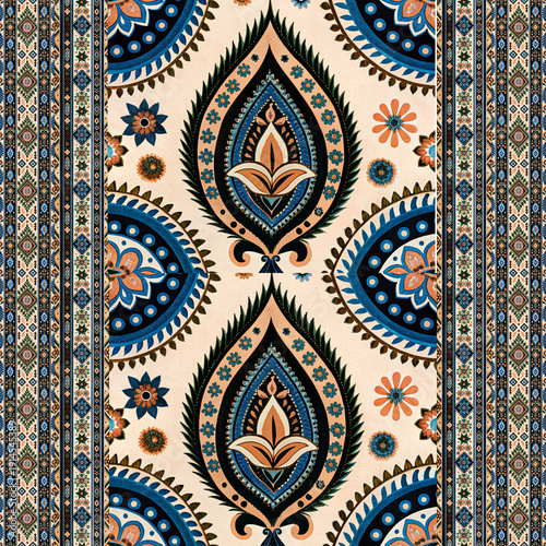 seamless pattern of abstract geometric shapes