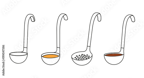 Ladle Line art color vector clean design