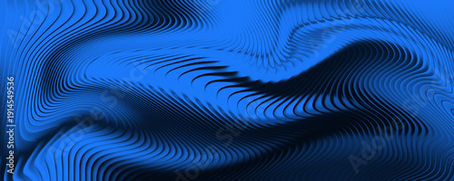 фотографія Blue wavy lines pattern with black shading