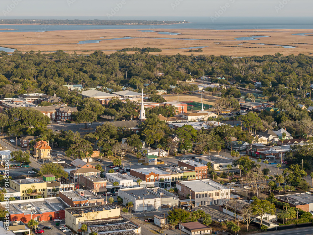 Fototapeta premium Historic Brunswick, Georgia in the Golden Isles