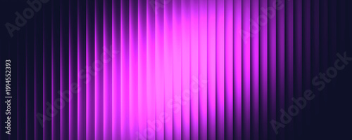 Purple vertical blinds with light shining through