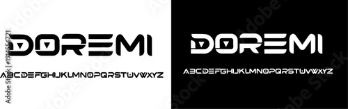 modern futuristic alphabet fonts vektor, illustration simple and minimalist