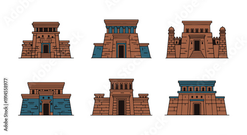 Photos Mesopotamian Temple abstract smooth elegant illustration