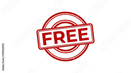 FREE Stamp d flat vector isolated white background