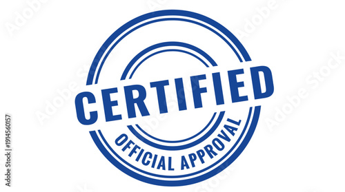 Certified Stamp d flat vector isolated white background