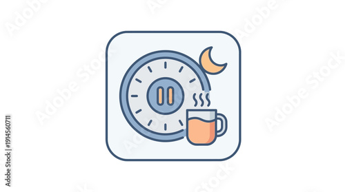 Down Time Icon d flat vector isolated white background