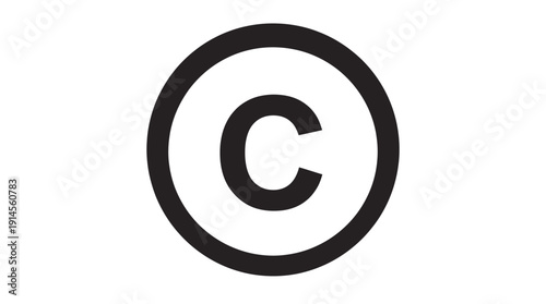 Copyright Icon d flat vector isolated white background