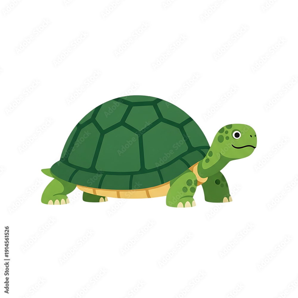 Obraz premium Green Turtle calmly strolling forward