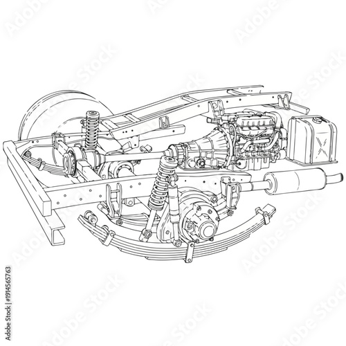 Detailed mechanical engineering design of a car suspension system