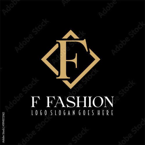 F Letter fashion logo vector image
