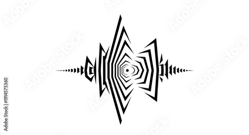 Abstract sound wave visualization graphic design.