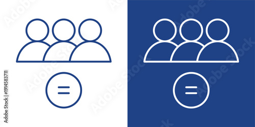 Equity Blue And White Icon Style Collection