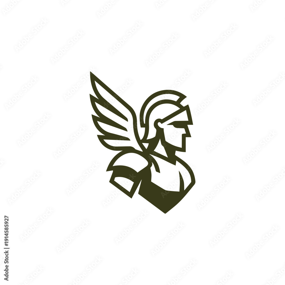 Fototapeta premium Winged Warrior Logo