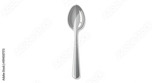 Spoon utensil silverware tableware isolated on white background