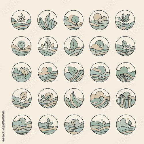 Minimalist Botanical Icons